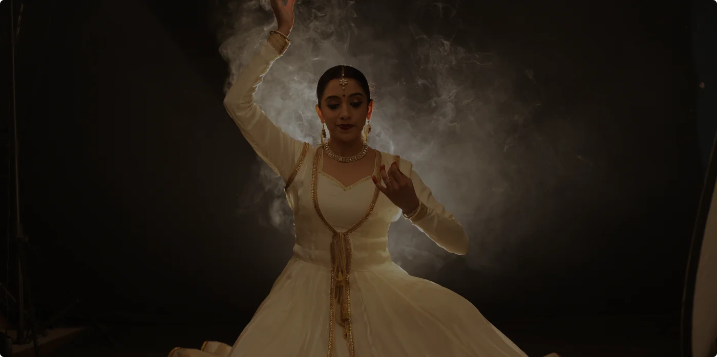 Kathak dancer performing traditional dance